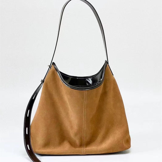 Matte Leather Underarm Commuter Bag