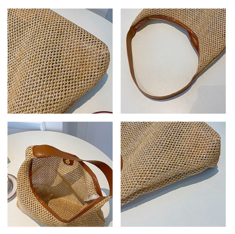 Casual Retro Tote Straw