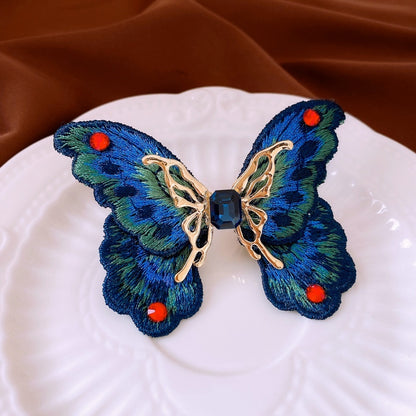 Schmetterling Diamant-besetzter offener Ring Design Sense Nischenschmuck