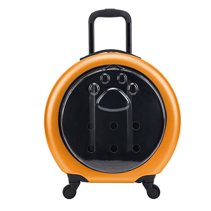 Bolsa con ruedas para mascotas, transparente, reforzada, portátil, para PC, para gatos y perros