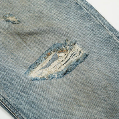 Ripped Dirty Denim Baggy Pants Men - BAGMODA