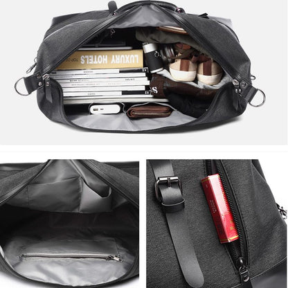 Nuevas bolsas de equipaje de viaje, bolsa de alta capacidad, resistente al agua, Oxford, para hombre, para viaje, color negro, informal, disponible, bolsa de viaje de gran espacio.