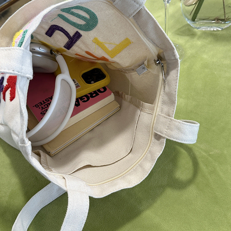 Vielseitige Canvas-Tasche mit großem Fassungsvermögen für Damen