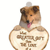 Love Dog Acrylic Key Ring Pendant