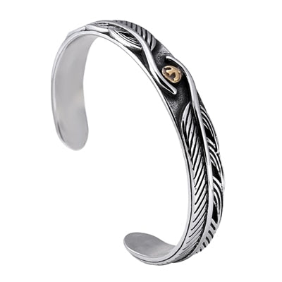 Cuff Bracelets/Stainless Steel/Bracelets Bangles for Women Eagle & Feather Viking Bracelet Men Wristband Fashion Jewelry