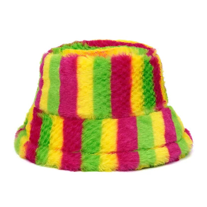 Panama Zebra Print Plush Velvet Hat - BAGMODA