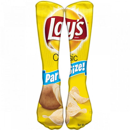 Harajuku Kawaii Socks Man Cotton Cartoon Food Print