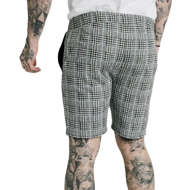 Summer Striped Casual Shorts Straight Leg Cropped Pants Men - BAGMODA
