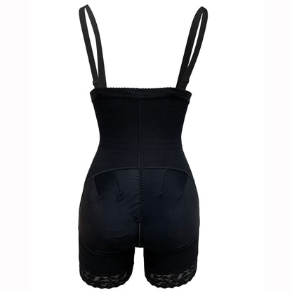 Schwarze einteilige Shapewear zur Bauch- und Hüftstraffung für Damen