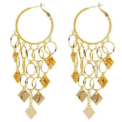 Damen-Ohrringe mit Diamanten und Quasten