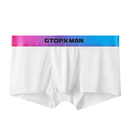 Men's Ice Silk U Convex Low Waist Thin Summer Gradient Boxers