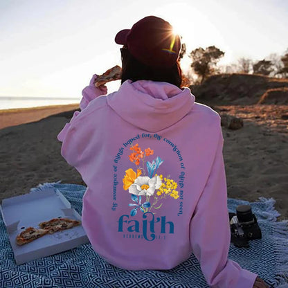 Sudadera con capucha cristiana estética con versículo bíblico para mujer