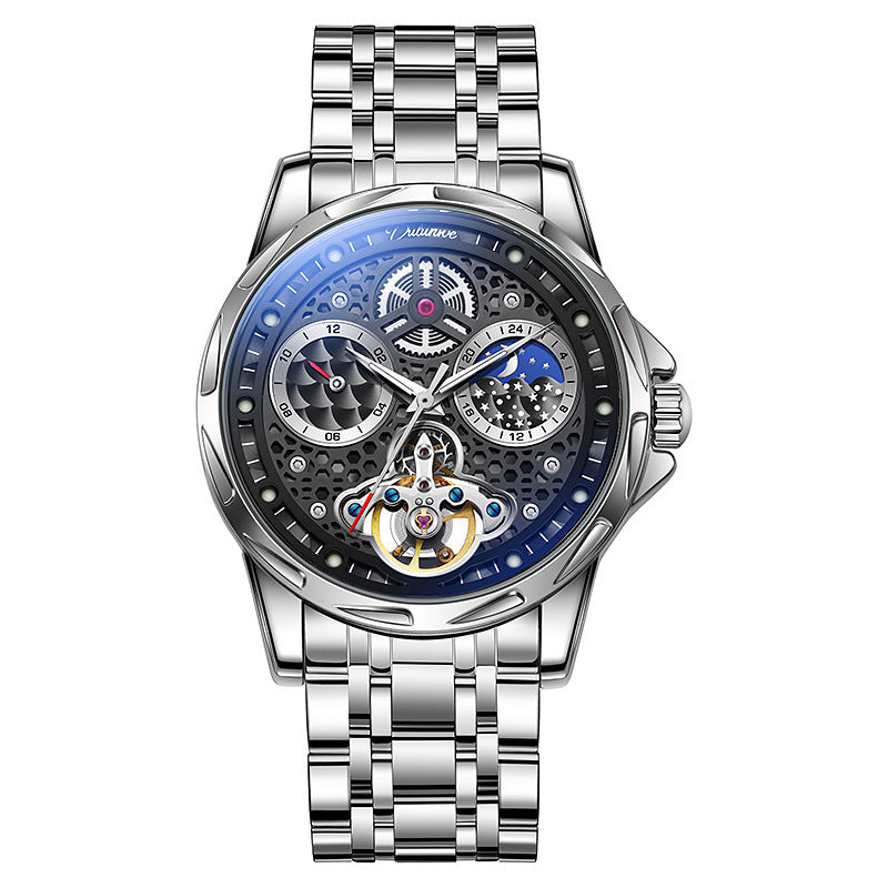 Waterproof Luminous Light Luxury Trend Automatic Leather Steel Watch