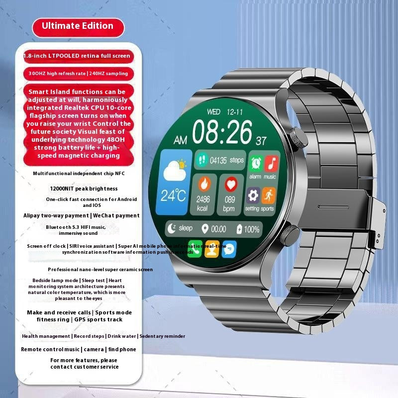 Smart Watch Blood Sugar Blood Pressure Bluetooth Calling Multi-function