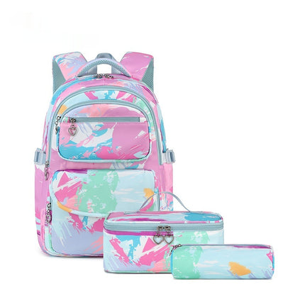Neuer bedruckter dreiteiliger modischer Schulrucksack