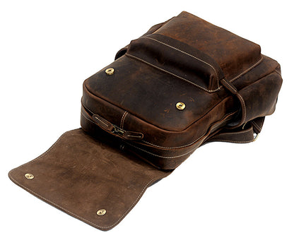 Mochila coreana de cuero de caballo