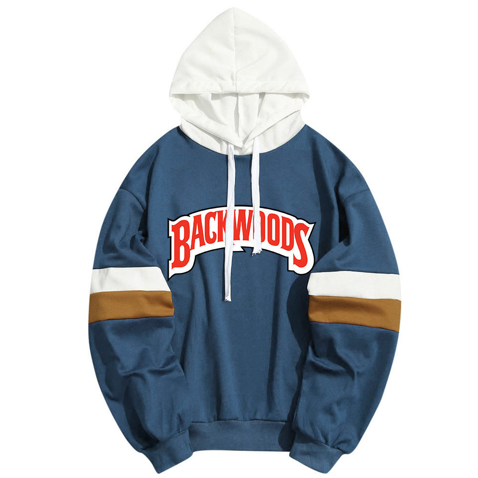 Men's Spliced Parallel Bars Sweater Men's Hoodie Sweatshirt