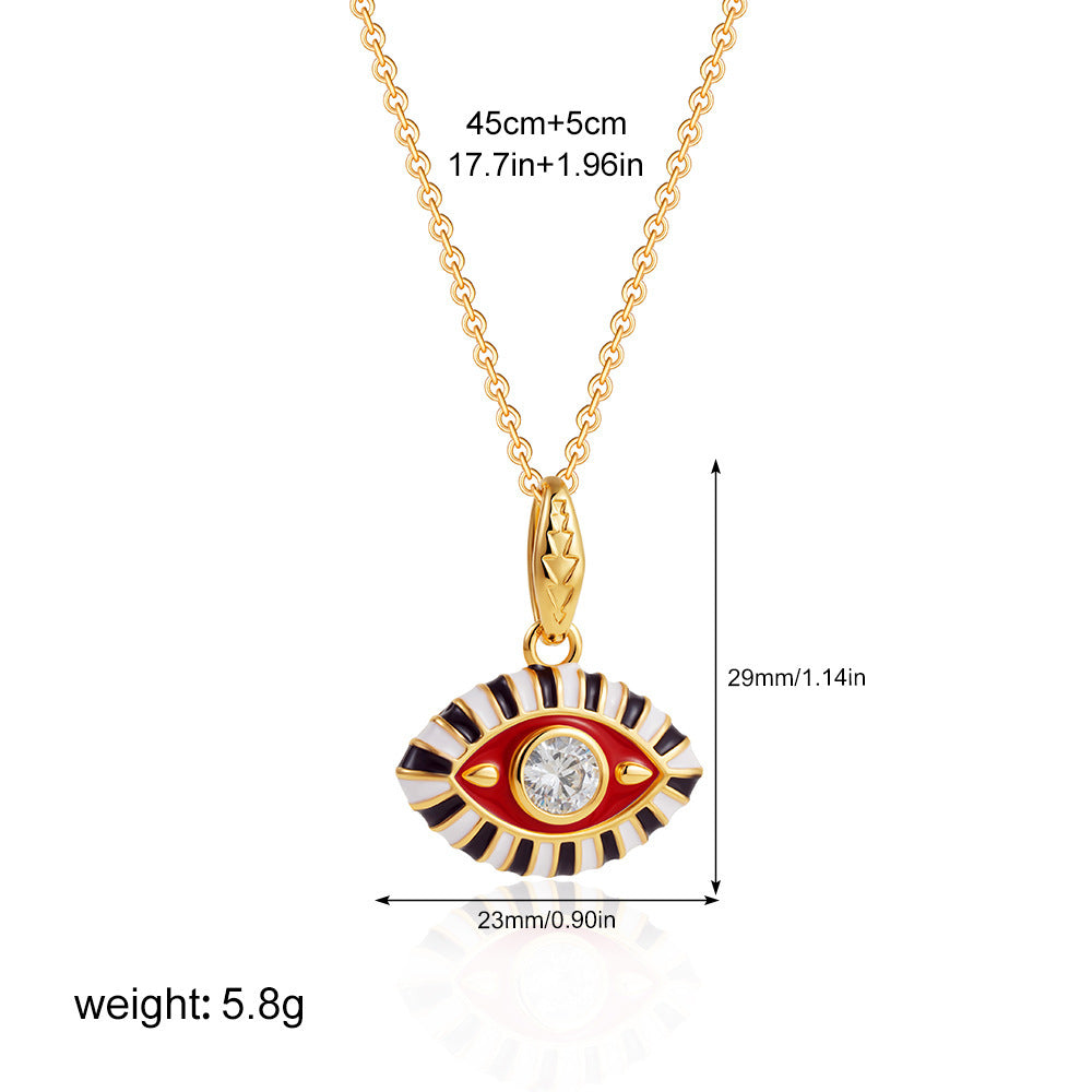 Colorful Crystals Pendant Necklace Clavicle Chain