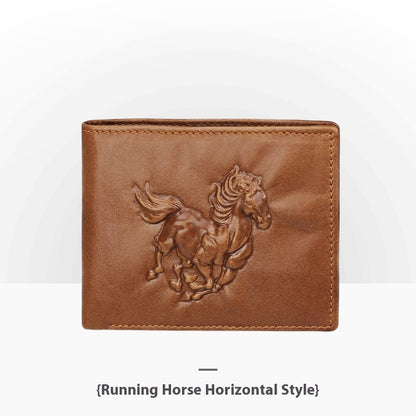 Personalisierte Retro-Handgemachte geprägte Lederbrieftasche für Männer