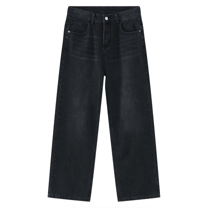 Retro Farbige Serie Breite Bein Hosen Gerade Lose Frauen