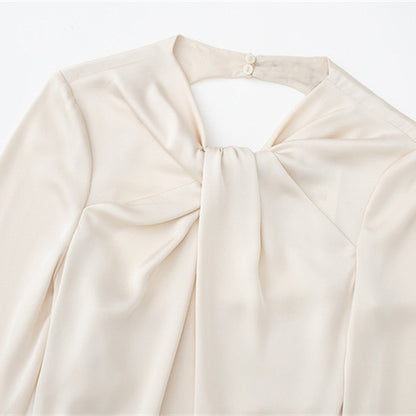 Rückenfreie Satin-Kleider im europäischen und amerikanischen Stil für Damen