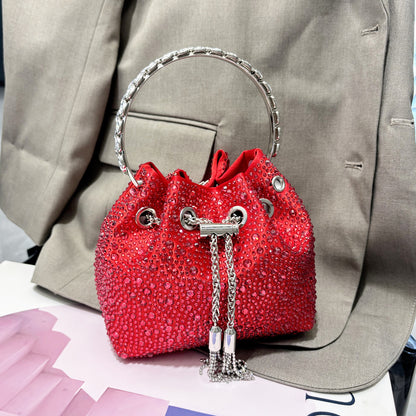 Drawstring Rhinestone Women's Bag