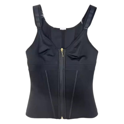 Top de chaleco de tres botones para faja reductora de abdomen para mujer