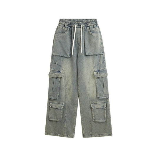 Fashion Straight Denim Pants Men And Women - BAGMODA