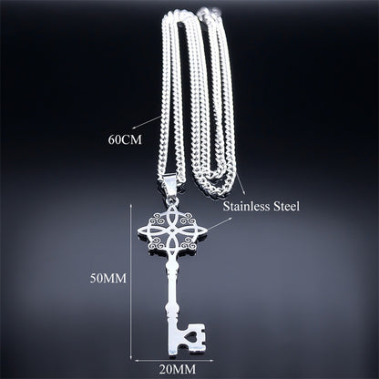 Dije de collar con cruz en forma de llave de moda Chaotian