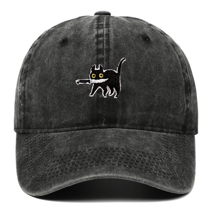 Sombrero para exteriores desgastado con bordado retro