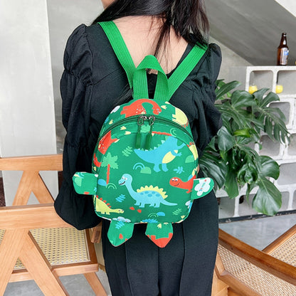 Bonita mochila infantil con diseño de dinosaurio de dibujos animados.