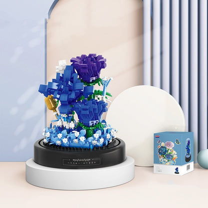 Juguetes de decoración de rosas con ensamblaje de partículas pequeñas