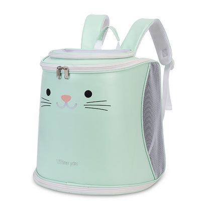 Bolsa plegable de doble hombro para mascotas, portátil, de gran capacidad, para gatos y perros.
