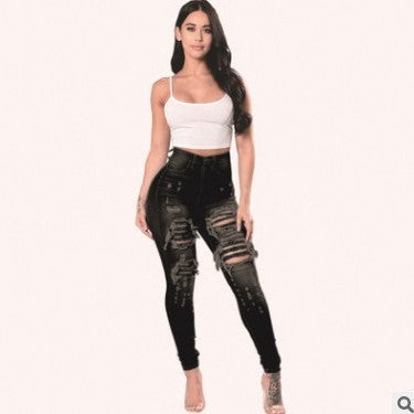 Jeans rotos para mujer Pantalones ajustados