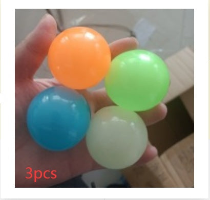 Bolas adhesivas luminosas para pared, juegos de fiesta en casa, juguetes novedosos que brillan en la oscuridad, juguete de descompresión para apretar.