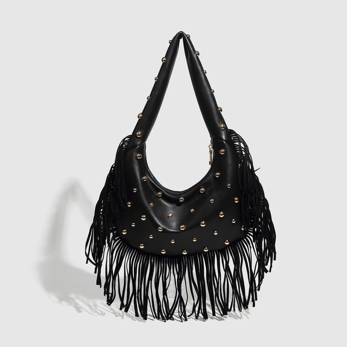 Bolso de hombro con borlas personalizado retro