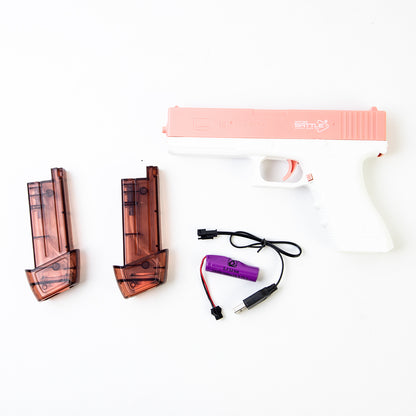 Pistola de agua eléctrica automática con absorción de agua, juguete para exteriores, playa, piscina, baño, regalo para niños.