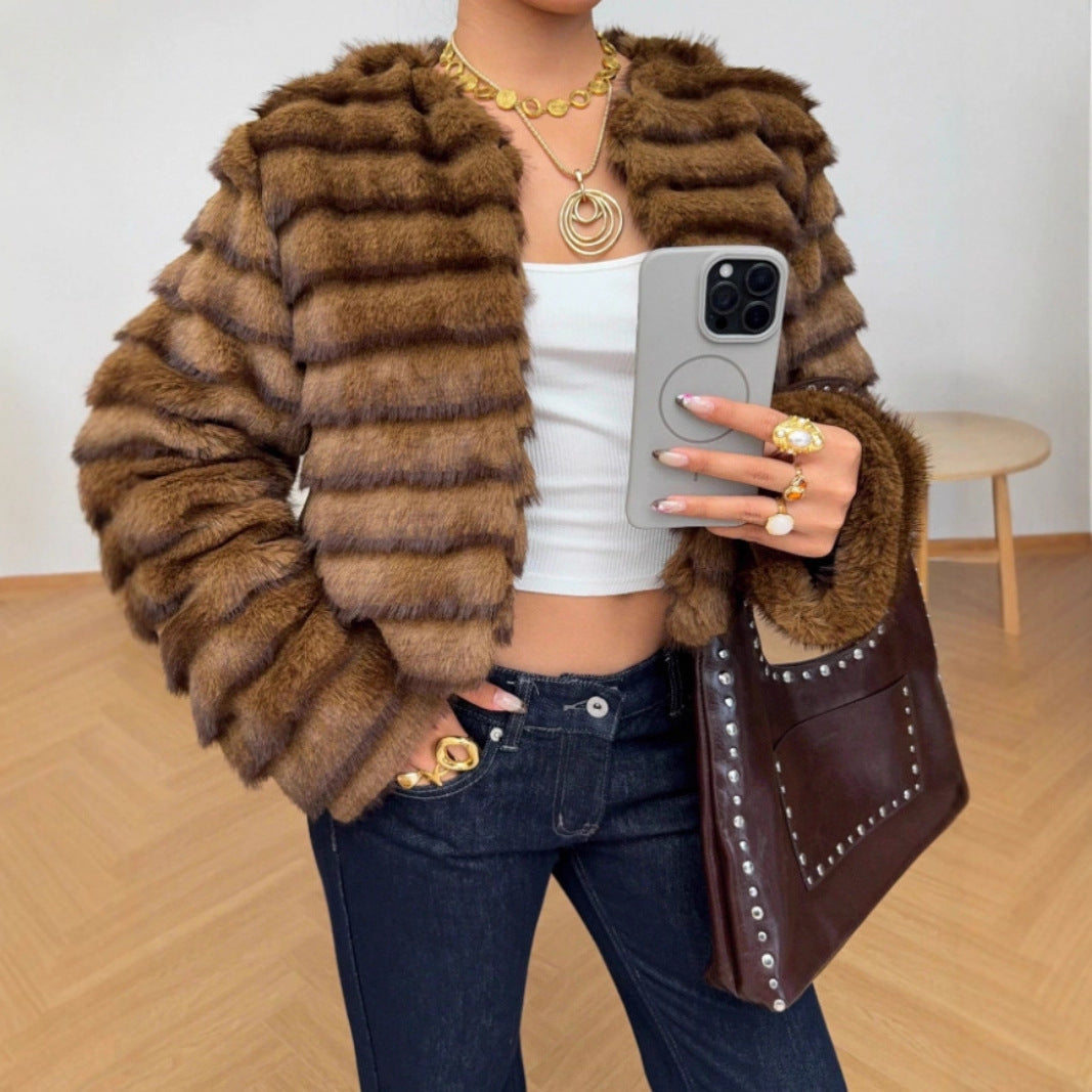 Environmental Protection Fur Integrated High-grade Coat