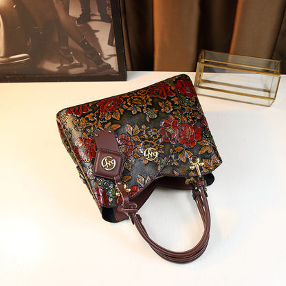 Bolso de lujo retro de gran capacidad para mujer