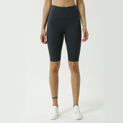 Pantalones de yoga nude para mujer, pantalones de yoga de cintura alta