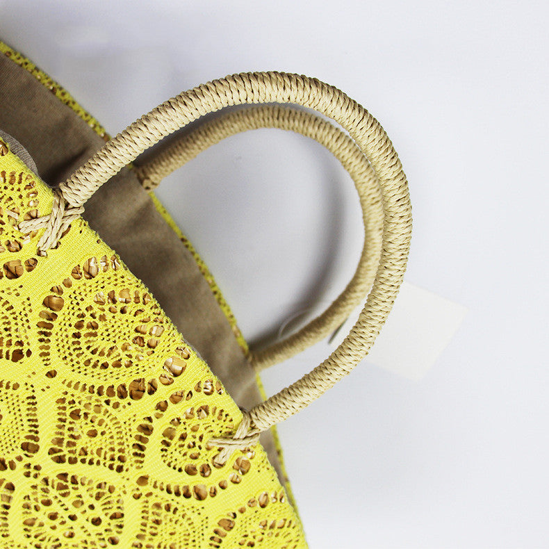 Straw Woven Western Style Hollow Handbag Woven Bag