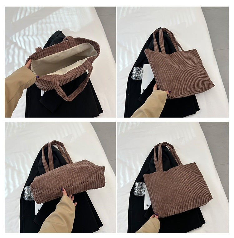 Retro Corduroy Shoulder Bag