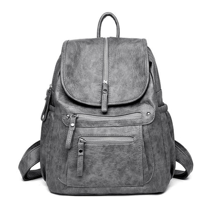 Mochila informal de piel suave para mujer