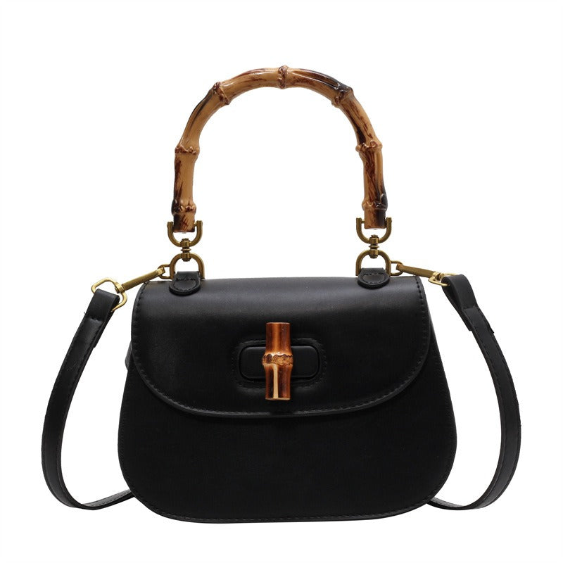 Vintage Bamboo Handle Shoulder Bag - BAGMODA