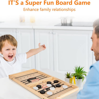Juego de tirachinas rápido, juego de hockey de madera, futbolín, batalla de escritorio, interacción entre padres e hijos, juego de tirachinas ganador, juguetes familiares para adultos y niños.