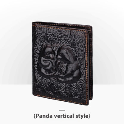 Personalisierte Retro-Handgemachte geprägte Lederbrieftasche für Männer