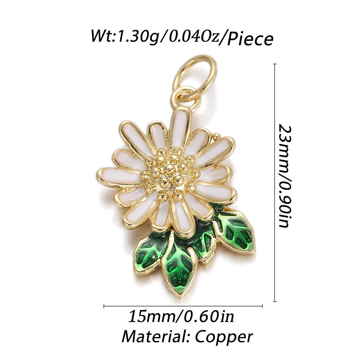 Drop Oil Bow Sunflower Pendant Diy Bracelet Necklace