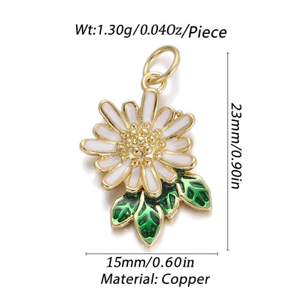 Tropfen Öl Bogen Sonnenblume Anhänger Diy Armband Halskette