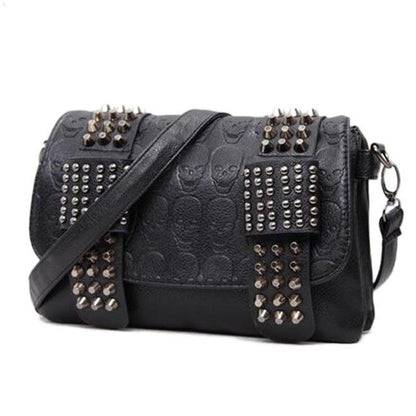 Totenkopf Nieten Leder Messenger Bags 