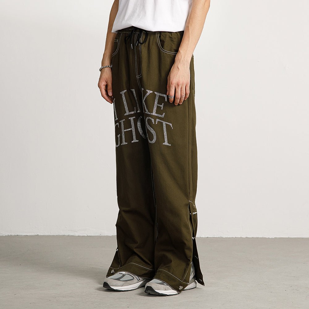 Retro Flared Trousers Men And Women Hip Hop Hipster Casual Pants - BAGMODA